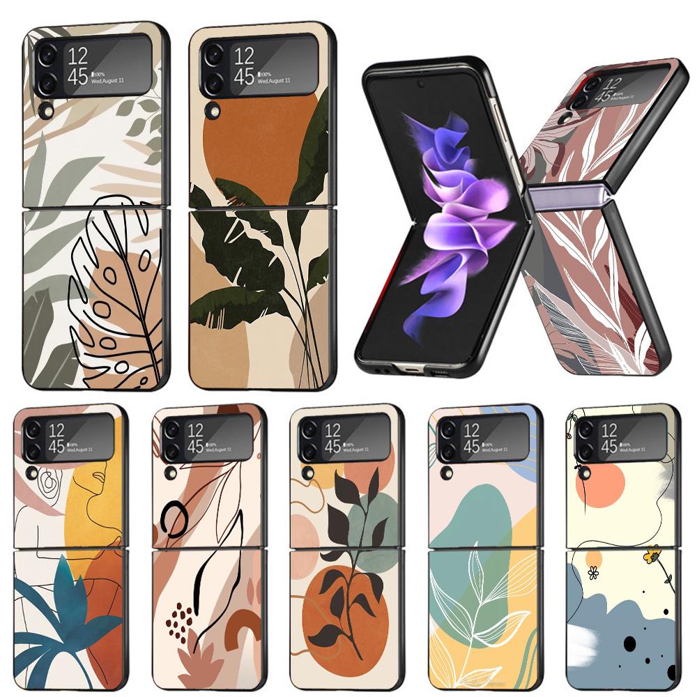 Абстрактный Женский Лицо Линия Чехол Для Телефона Для Samsung Galaxy Z Flip7 Flip6 5G Flip5 Flip4 Flip3 ZFlip 7 6 3 4 5 Ударопрочная Задняя Крышка