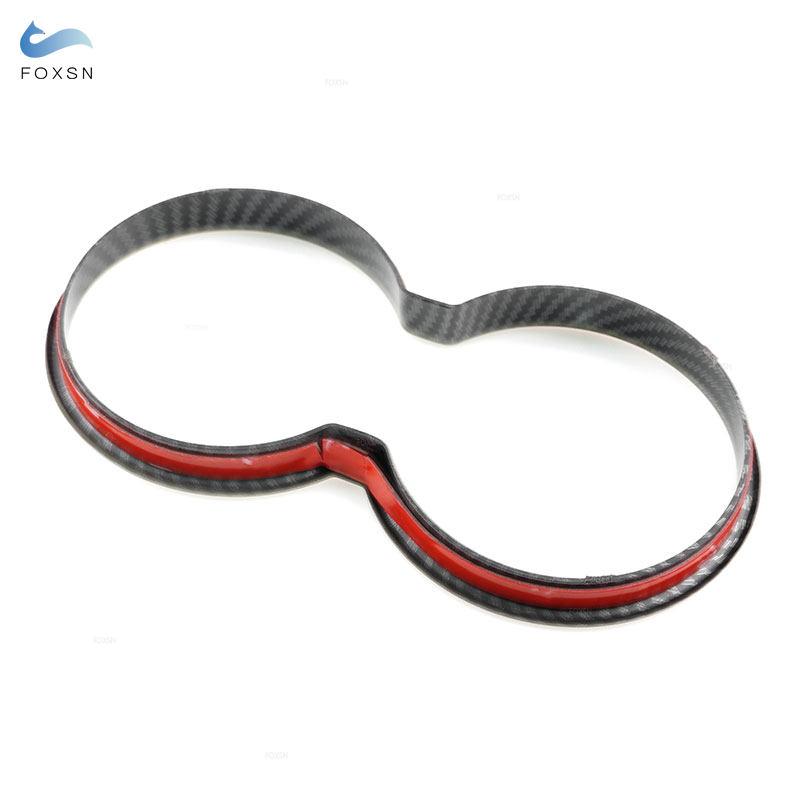 Автомобильная текстура из углеродного волокна, центральный держатель для чашки с водой, накладка, рамка, наклейка для Porsche Macan 2014 2015 2016 2017