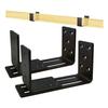 Adjustable Door Baffle Reinforcement Frame - Heavy-Duty U-Shaped Safety Rod Bracket for Home Door Security, -Pry Door Safety Support Holder