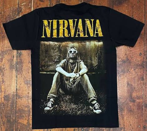 Nirvana Y2k Short Sleeves Classic Oversized Unisex Streetwear Trendy Cotton Graphic Print Crew Neck Tshirt Couples High Quality