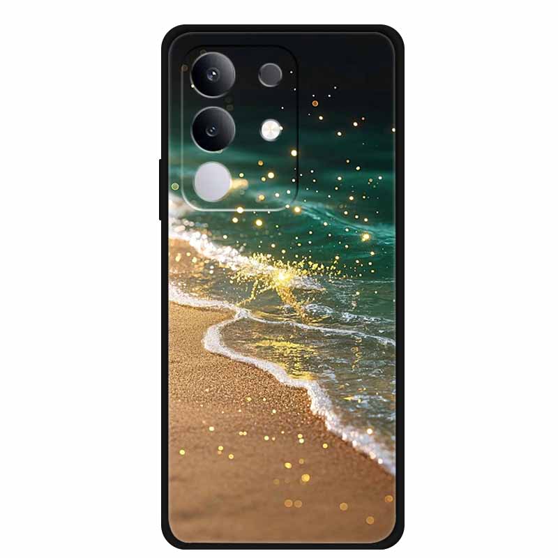 For vivo T4x Cover Silicone TPU Phone Case Funda for vivo T4x 5G V2437 Black Back Bumper Soft Protector Cartoon Anime Cute Capa
