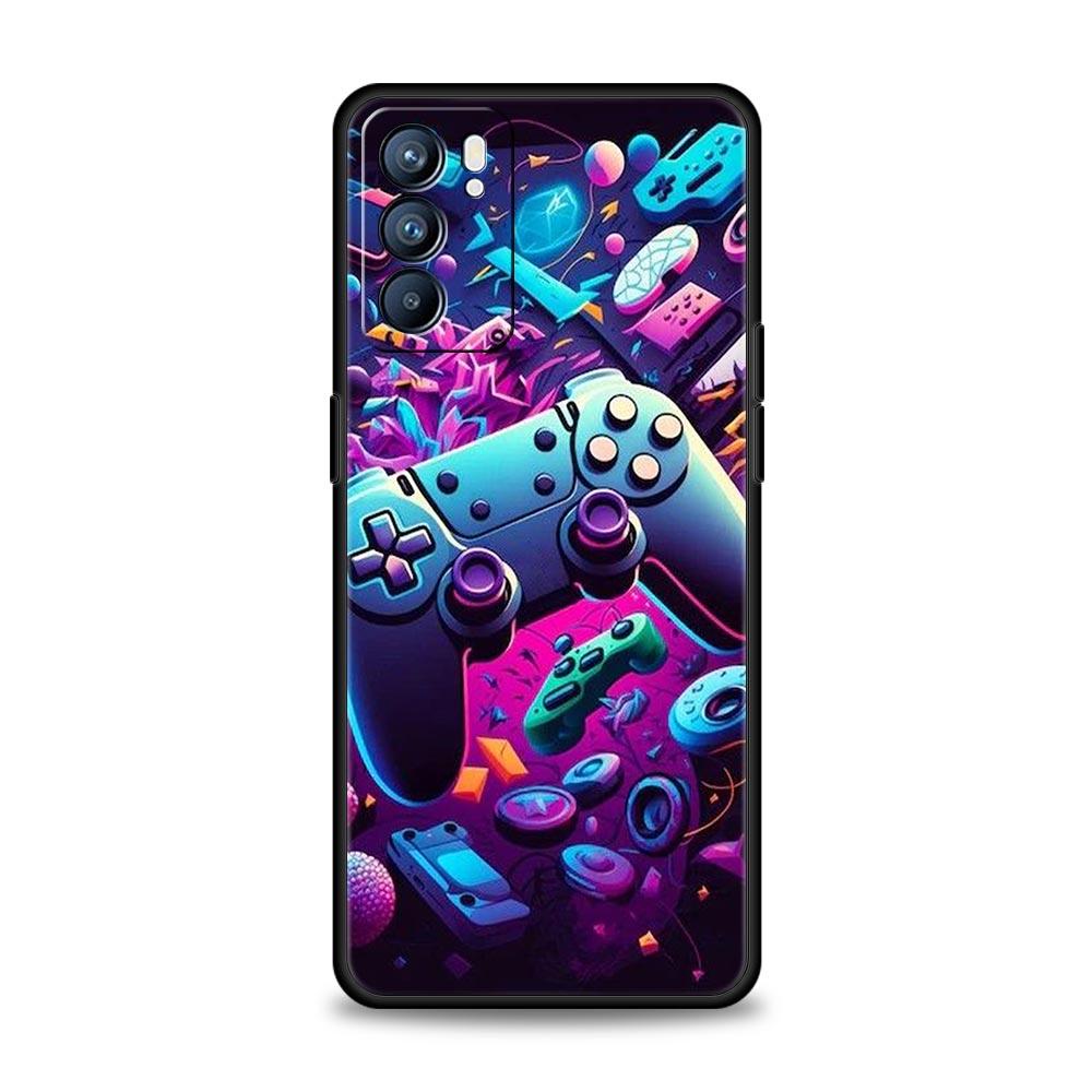 Чехол для телефона с графикой игрового контроллера для Oppo A17 A31 A54 A57 A78 A79 A98 Find X5 X6 Reno 6 7 8 10 11 12 13 F Pro Мягкая крышка из ТПУ