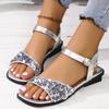 Fashion Summer Fashion Shoes Female 2024 New Silver Sequin Design Women's Sandals Casual and Comfortable Low Heel Sandals Zapatos Mujer