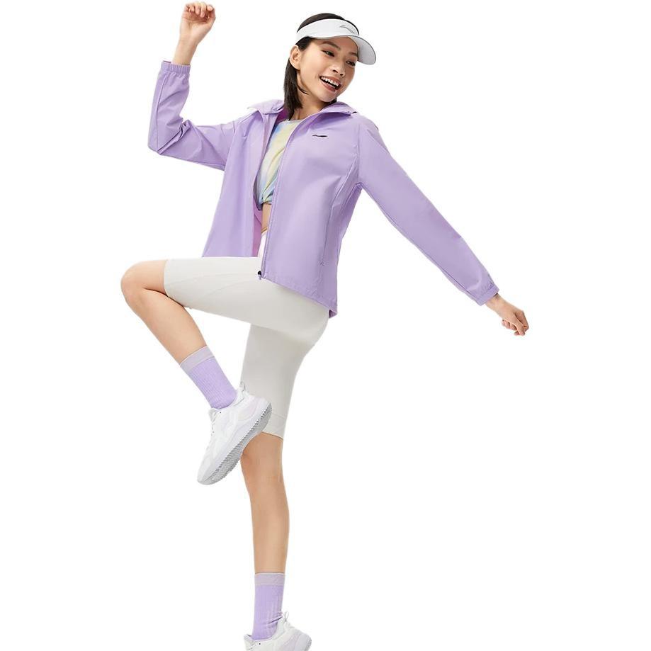 Тренч из коллекции Li Ning для бега, женский, кристально-фиолетовый AFDU164-11