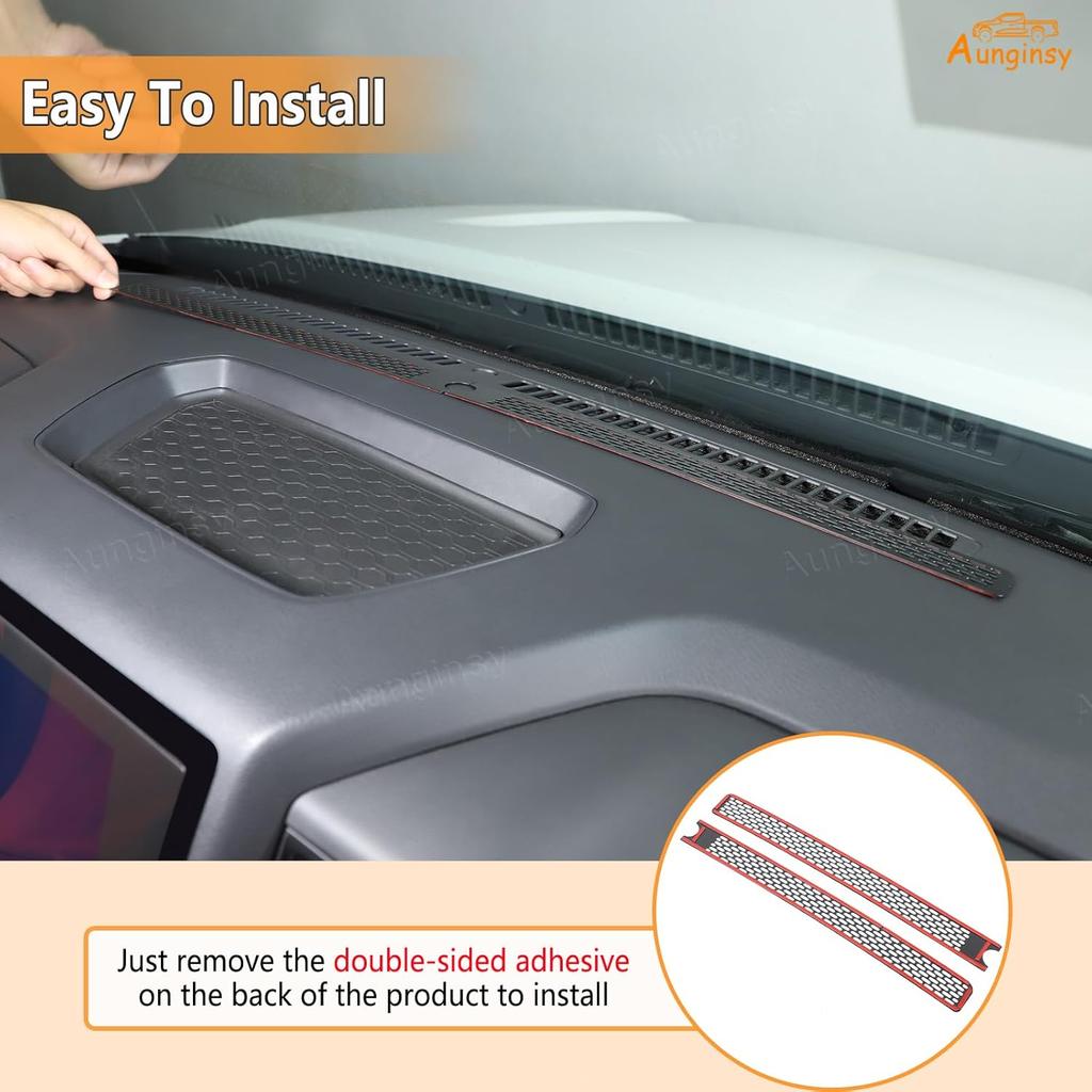 Aunginsy Dashboard Air Vent Grill Panel Cover Compatible with Nissan Frontier 2022-2025 Center Console Air Outlet Anti-Blocking Mesh Dash Air Vent