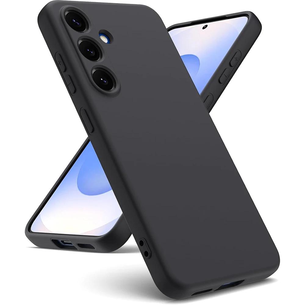 Жидкий силиконовый чехол для SM Galaxy S25 S24 S21 FE S23 S22 Ultra Plus Противоударный Матовый Конфетного цвета Мягкий Чехол-накладка