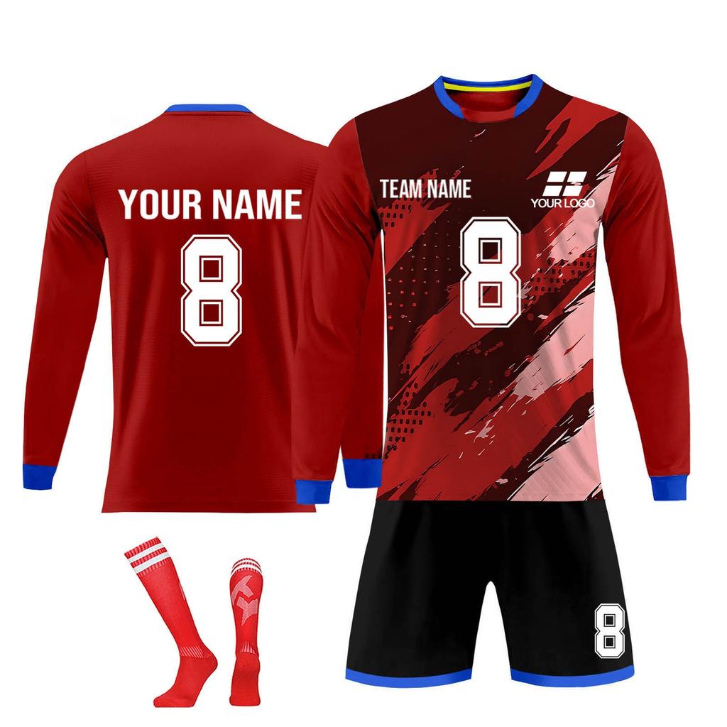 Personalised Shirts Kit Mens Girls With Name Number Custom Football Jerseys For Boys Training Suit