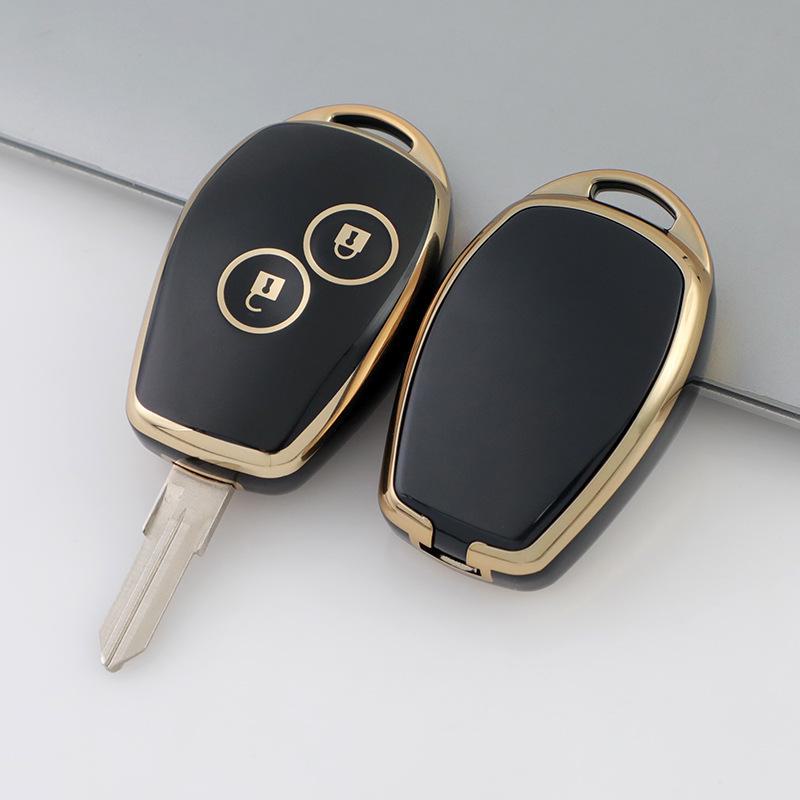 Чехол для смарт-ключа Renault - чехол для автомобильного ключа с золотым краем для моделей Straight 2/3.