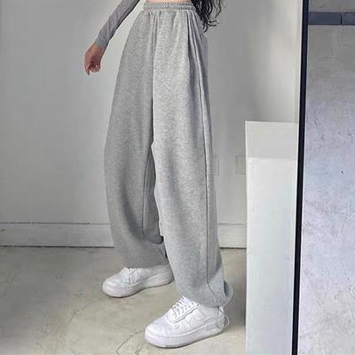 Женские брюки с высокой талией и шнурком, свободные тонкие спортивные повседневные спортивные штаны в комплекте, спортивные повседневные спортивные штаны плюс бархат