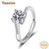 Танцизное классическое кольцо из стерлингового серебра 925 пробы с муассанитом, женские ювелирные изделия, свадебное обещание, подарок для вечеринки
