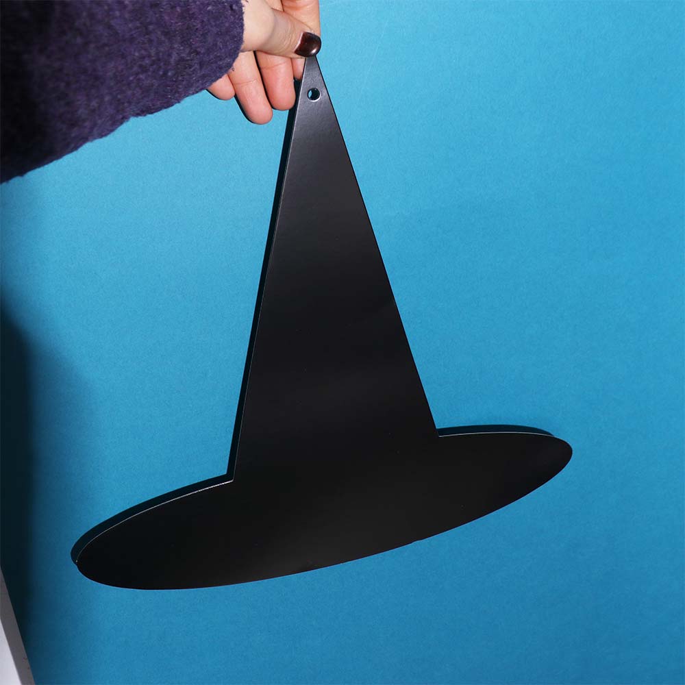 12pcs Handmade Witch Hat Decoration DIY Hanging Wizard Caps Haunted House