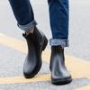 Fashion Men Rain Boots Fashion Chelsea Boots Man Black Casual Boots PVC Rubber Rain Shoes Waterproof Fishing Shoes Zapatillas De Hombre