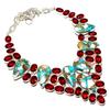 Spiny Oyster, Garnet Gemstone 925 Sterling Silver Jewelry Necklace 18" SU-9796