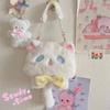 Plush Large Capacity Plush Bag Cat Shaped Lovely Lolita Bag Cute Handheld Crossbody Bag  Lady