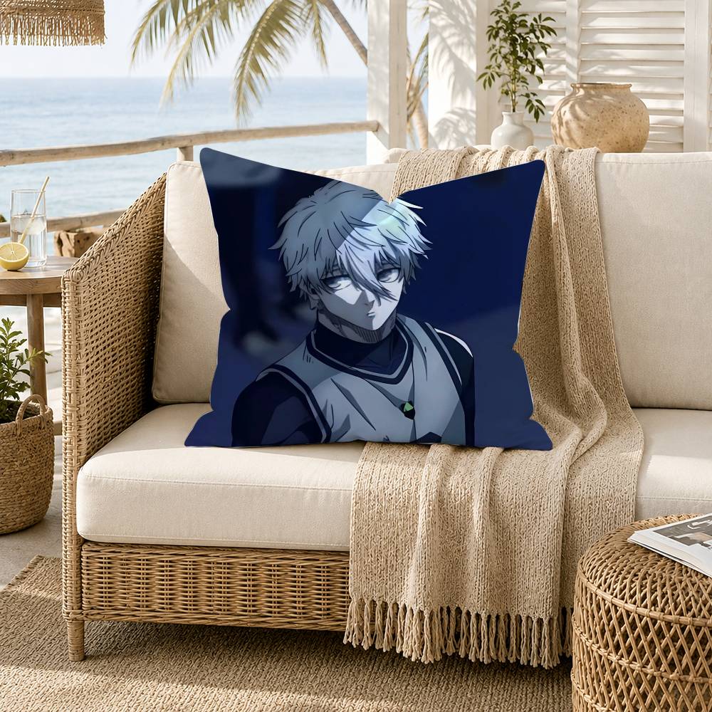 BBLUE LOCKS SSeishiro Nagi Pillow Case for Sofa Living Room Home office Decor Protective Cover