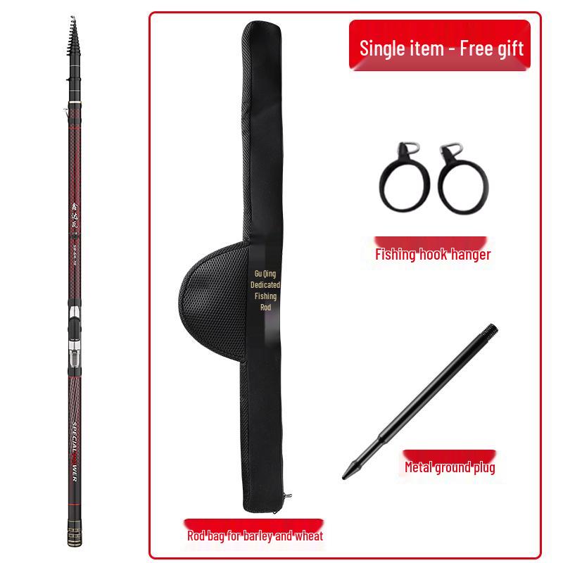 Xinda 19-Tone Wheat Fishing Rod Set - Front Casting Lure Rod with Three-Position No-Cut Line and Reel Seat.