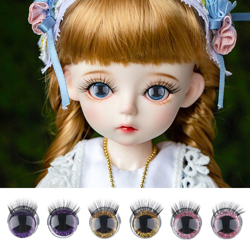 Plush Toys Making DIY Crafts Doll Accessories Eyes with Eyelashes 3D Eyes Flashing Eyes