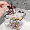 Hair Accessory Storage Box Desktop Girl Hair Clip Hair Ring Hair Clip Rubber Band Transparent Acrylic Sorting Box Storage Basket