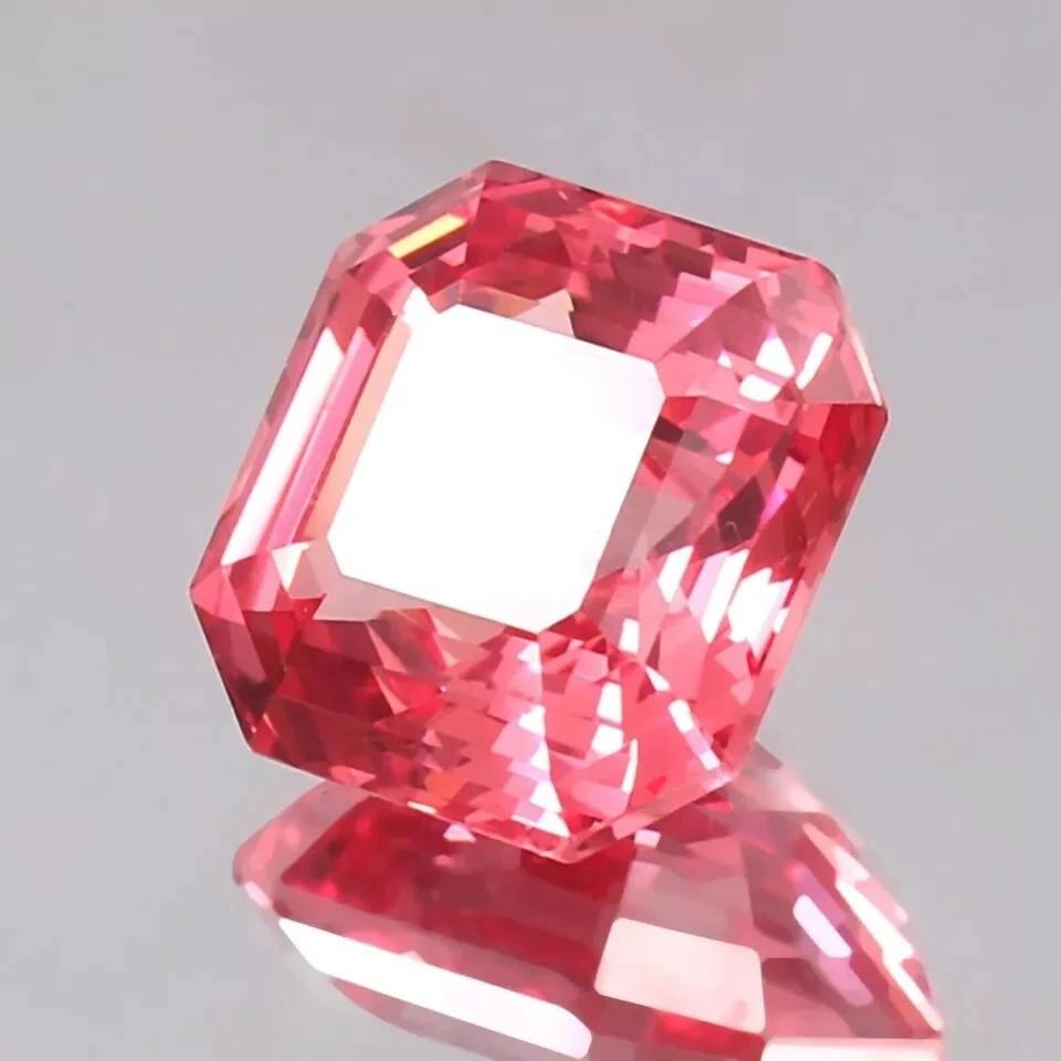 Natural Padparadscha Sapphire Asscher Cut Certified Loose Gemstone