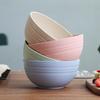 4PCS Rice Bowl Soup Noodle Creative Fruit Salad Wheat Flavor Family Children Daily Use Small Bowl Eco-Friendly Heat-Resistant Unbreakable