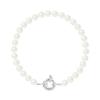 Bracelet - - Genuine Cultured Pearls 6-7 Mm - 925 Silver - Length 18 Cm - Women