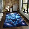 "Galaxy Theme Anime Style Carpet with Energy Sphere and Cosmic Design" Suitable for use as an anti-slip for living room bedroom sofas