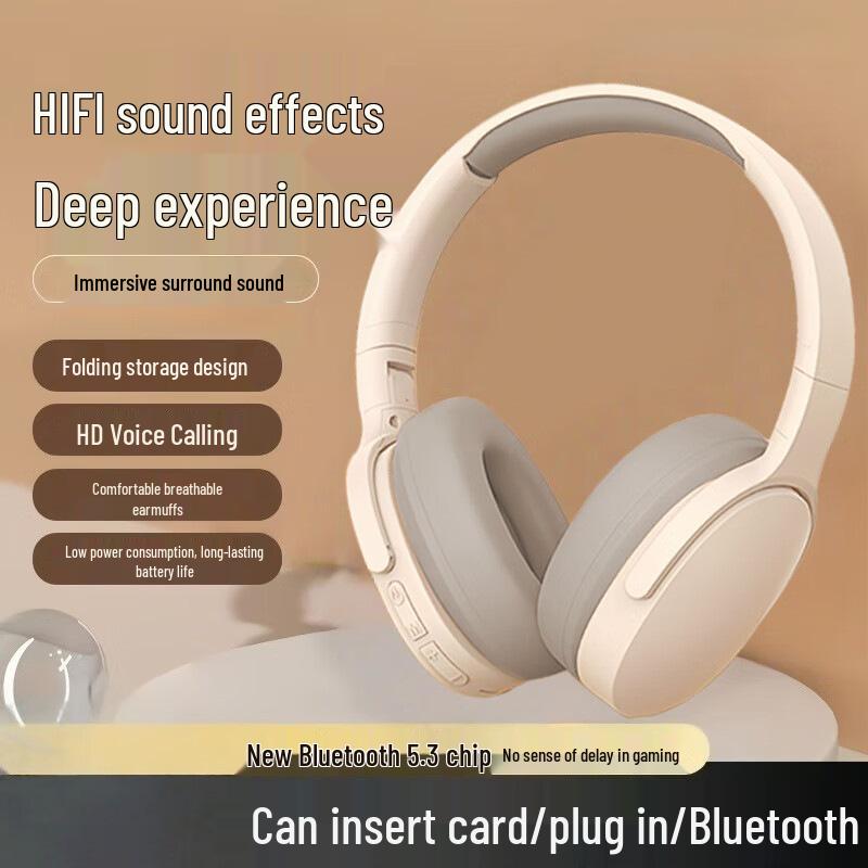 Беспроводные Bluetooth игровые накладные наушники с глубоким басом P2961 - Высококачественный звук для киберспорта и музыки
