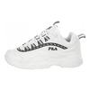 Fila Ray Повтор Кожа Удобные Универсальные Низкие Кроссовки Папы Женские кроссовки Черный Белый 5RM00816_112