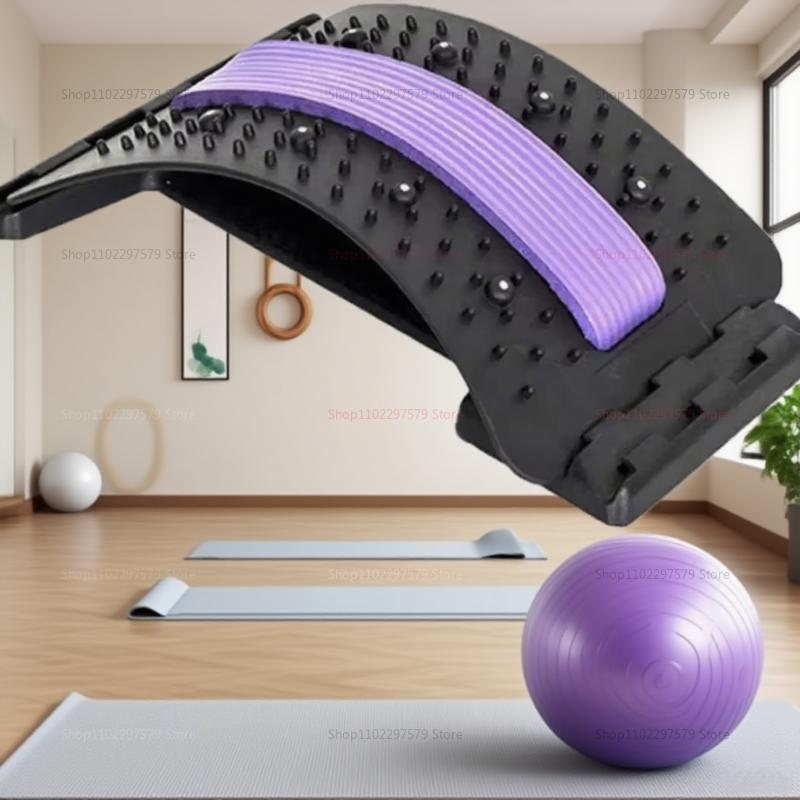 Back Lumbar Soothing Device Massages Muscle Relaxation, Adjust Up and Down To Stretch and Massage The Waist and Neck Corrector