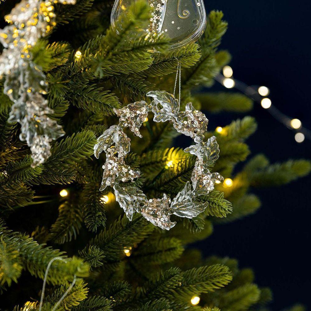 Acrylic Christmas Tree Ornaments DIY Crystal Hanging New Christmas Crystal Pendants Indoor Outdoor