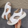 Женские ретро-босоножки на танкетке, лето 2025 - Легкие, Большого размера, Удобные, Европейский и американский стиль.