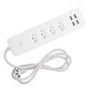 Smart Power Strip for Tuya WiFi Surge Protector 2500W with 4 Individually Controlled Outlets and 4