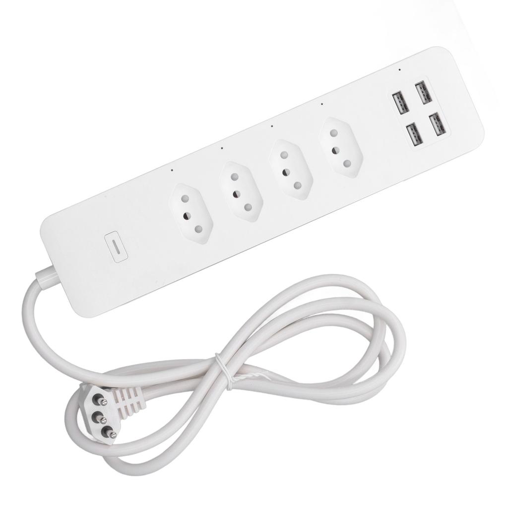 Smart Power Strip for Tuya WiFi Surge Protector 2500W with 4 Individually Controlled Outlets and 4