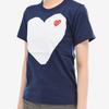 Comme des Garçons PLAY (WMNS) COMME des GARCONS PLAY Large Heart Logo Tee 'Navy White' Women's AZ-T183-051-1