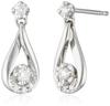Diamond Platinum Earrings 111923155005 [Yondo Sea] Women's