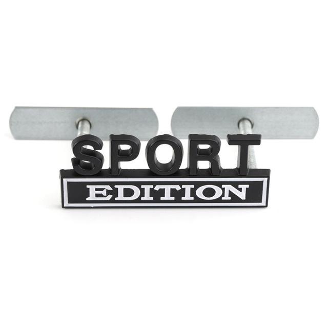 1Pc 3D Metal Sport Edition Logo Car Front Grille Badge Side Fender Rear Trunk Emblem Sticker Decal