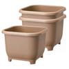 Пластиковый кашпо Yamato eco&eco Win Square 38, тип 380 x 380 x В 285 мм, эко-коричневый, набор из 3 шт.