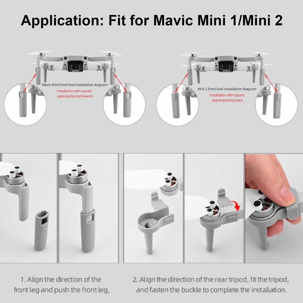 Drone Heightened Landing Gear Leg Support Protector Extensions Fits for Mavic Mini 1/Mini 2