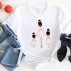 (Asian Size) T Shirt Women Print Tee Top Mom Mama Watercolor Cute Love Fashion Female Clothing Short Sleeve Graphic T-shirts