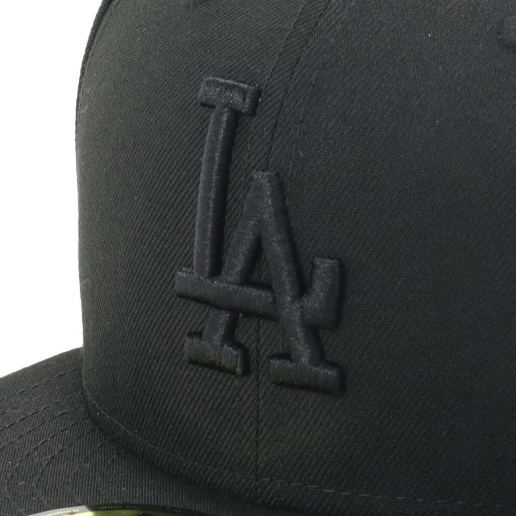 [New Era] Flat Visor Cap MLB Dodgers LA BlackBlack 7 58 5950 LOSDOD BLK BLK 25J