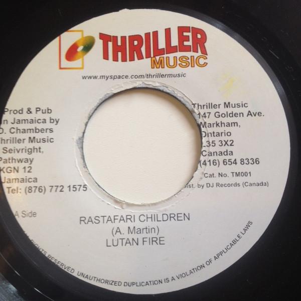 7-дюймовая пластинка LUTAN FYAH - Rastafari Children TM001 Thriller Music 2007 Ямайка Регги, Ска и Даб Б/у