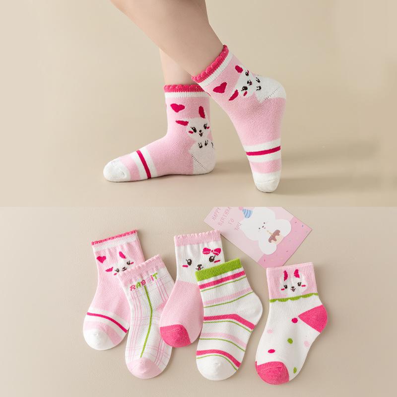 Детские носки с рисунком медведя из мультфильма для детей 0-13 лет, впитывающие пот и ветер, износостойкие, средние носки-трубы