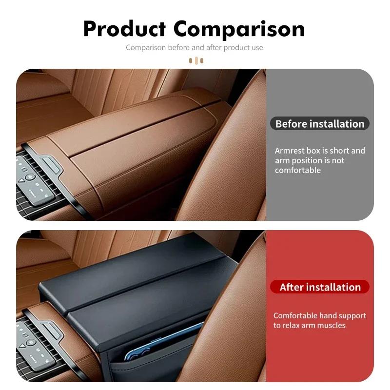 Car Armrest Height Cover Central Control Elbow Rest Support Pad For Citroen C4 C3 C5 C1 C2 C6 C4L DS3 DS4 Berlingo Picasso UW1