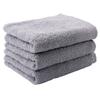 Mukotowel Plus Face Towels, Medium-Weight, Senshu Towel, Made In Japan, 100% Cotton, Set of 3, Dark Gray