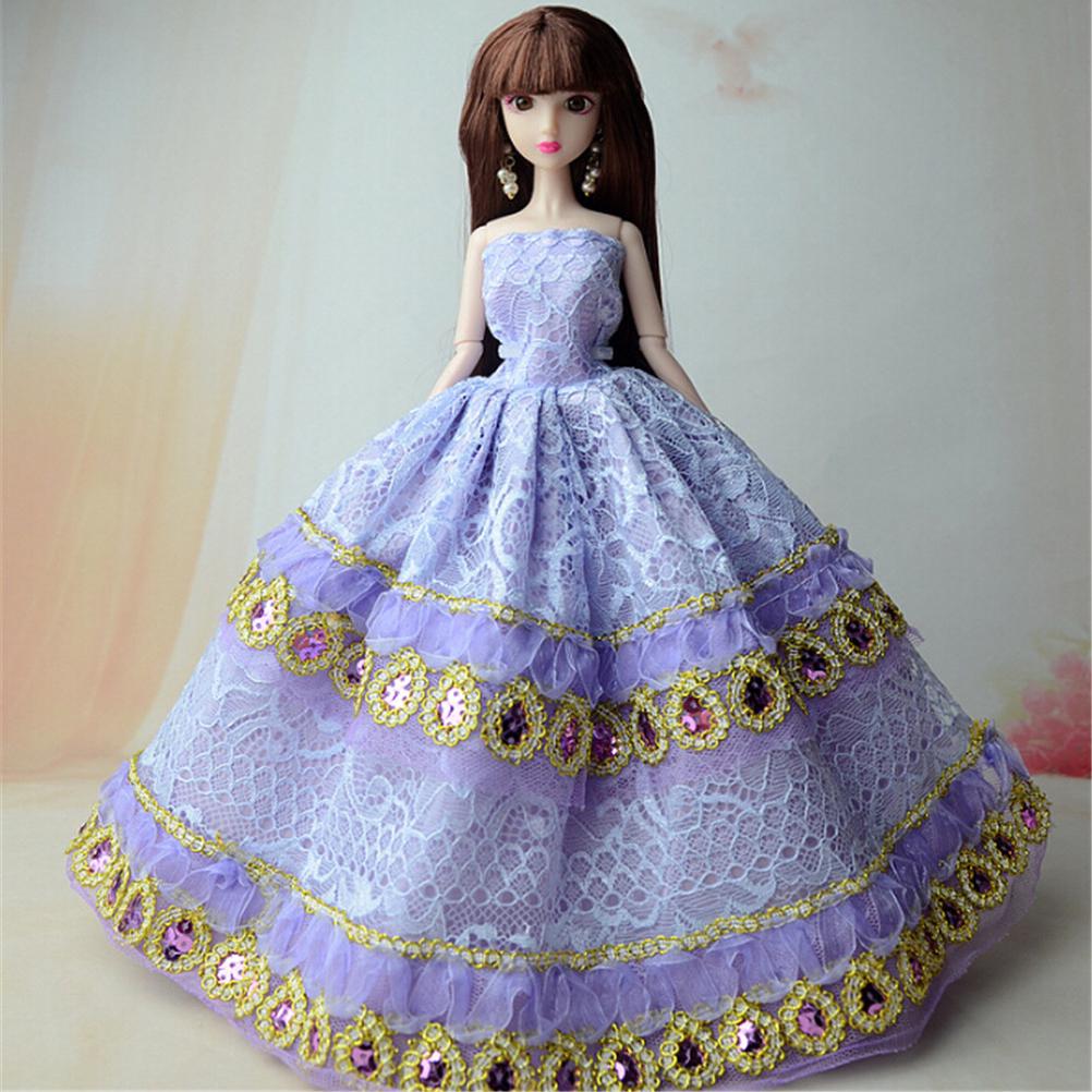5Pcs/Set Wedding Evening Dress Princess Dress Barbie Gifts Baby Kids