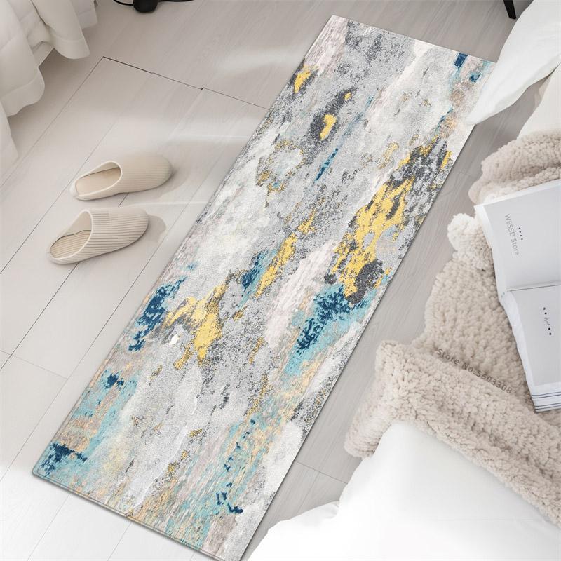 Modern Abstract Rugs For Bedroom Bedside Mat Soft Sponge Floor Mat For Kitchen Washable Bathroom Rug Hallway Mat
