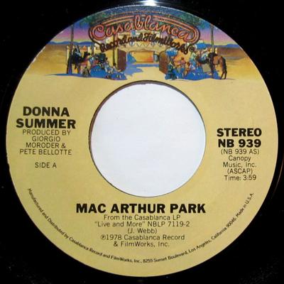 7-дюймовая пластинка DONNA SUMMER - Mac Arthur Park NB939 Casablanca 1978 US Танцевальная и Электронная Б/У
