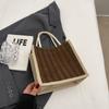 Ланч-бокс Bento Bag Женская модная вертикальная полосатая сумка-тоут для женщин, идущих на работу, чтобы нести рис, ручная сумка