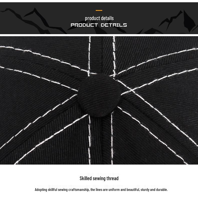 Мужская бейсболка пэчворк с вышивкой орла - Весенне-осенняя солнцезащитная кепка-утка