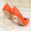 Comemore Metal Thin Heel High Heels Women Pumps 2025 Sexy Pointed Toe Ladies Shoes Wedding Woman Elegant Party Sandals
